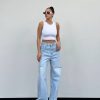 BLUE SIDE CUT JEANS